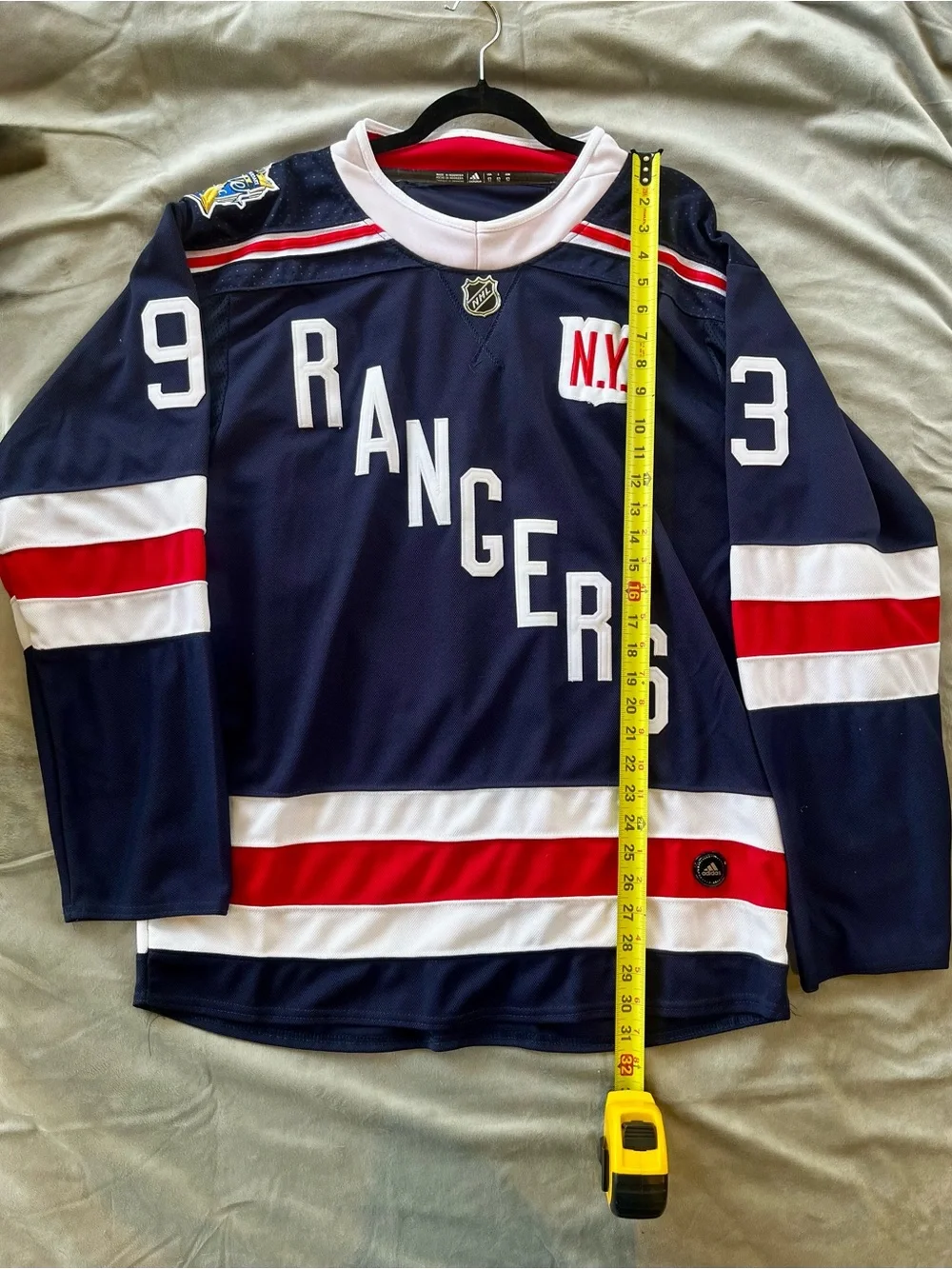 adidas New York Rangers Navy Blue Red White Hockey Jersey